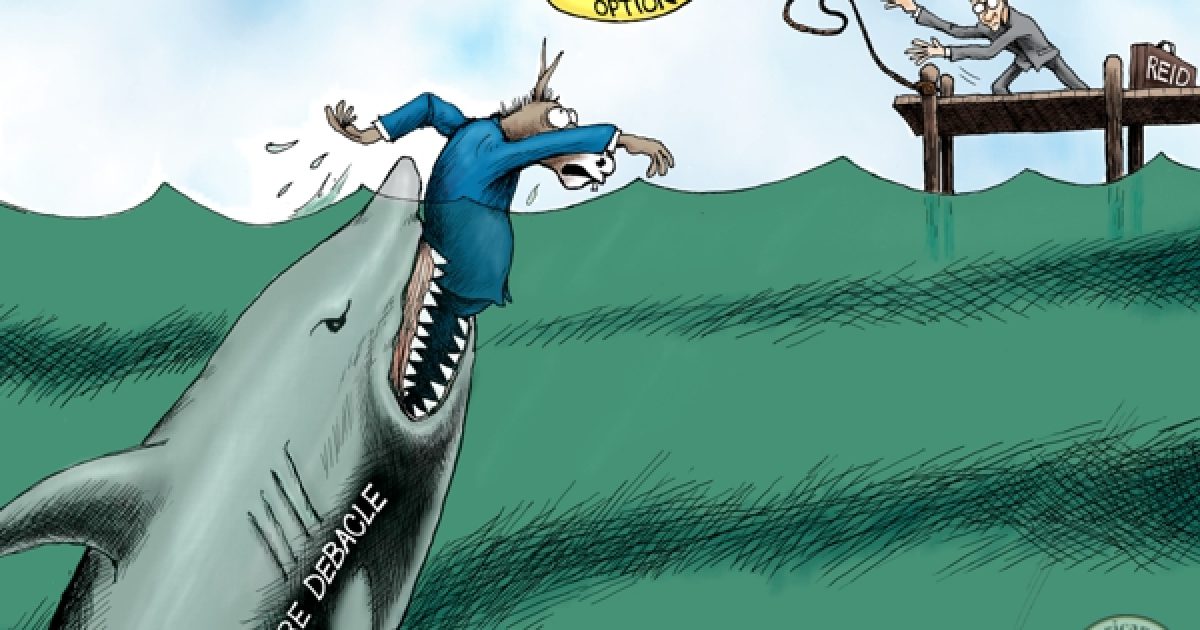 Democrats Sinking Fast | A.F.Branco | Political Cartoon