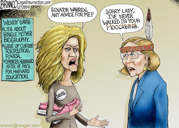 Wendy Davis Lies Cartoon
