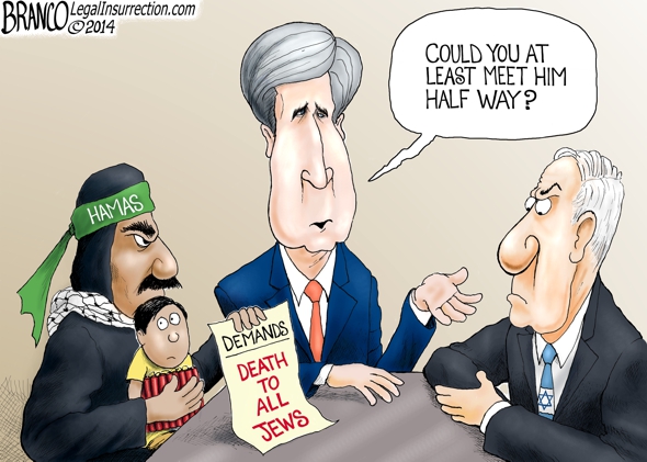 Hamas Negotiations with Israel Cartoon