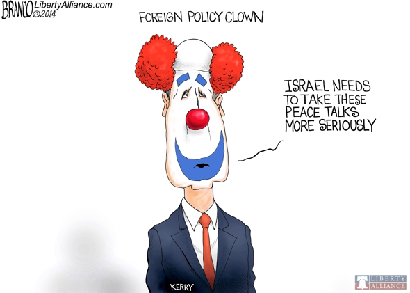 Kerry Israel Talks – Political Cartoon