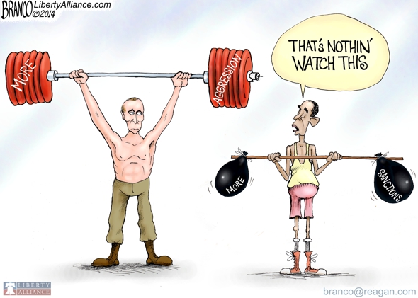 Obama Sanctions Russia Cartoon