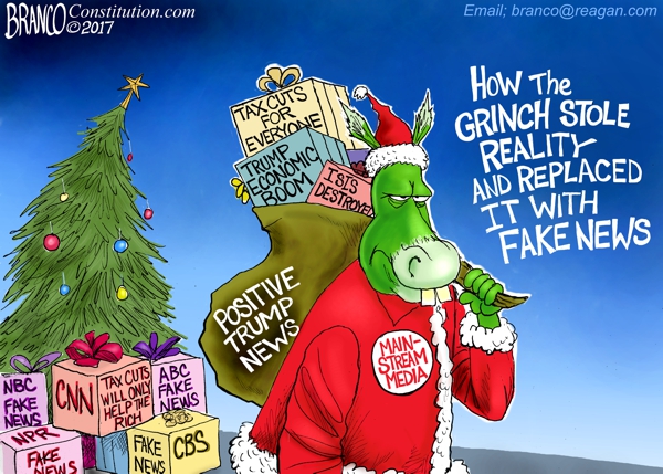 Fake News Christmas Grinch