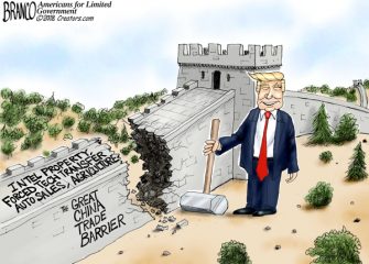 A.F. Branco Cartoon – The Great China Trade Barrier