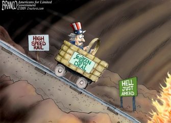 A.F. Branco Cartoon – Being Railroaded