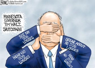 A.F. Branco Cartoon – Walz Across Minnesota