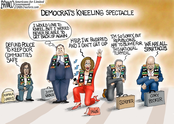 Democrats Kneeling in Kente Cloth