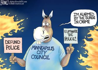 A.F. Branco Cartoon – Where’s The Cops?