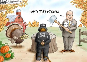 A.F. Branco Cartoon – Blue State Thanksgiving