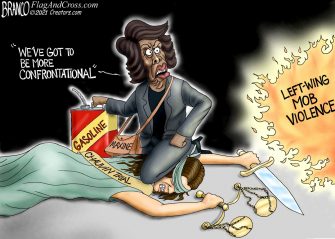 A.F. Branco Cartoon – Not Peaceful or Patriotic