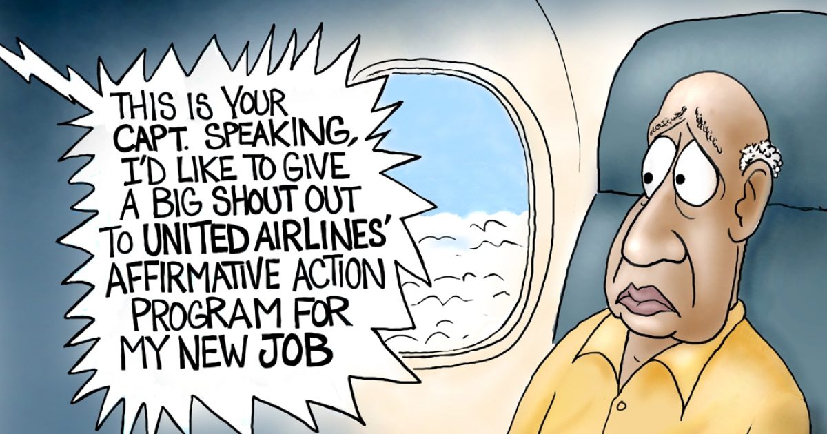 A.F. Branco Cartoon - The Woke Skies - Comically Incorrect