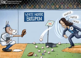 A.F. Branco Cartoon – Out in Left Field