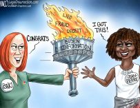 A.F. Branco Cartoon – Passing of the Torch