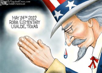 A.F. Branco Cartoon – Tears for Uvalde, Texas