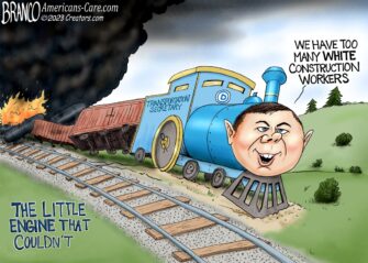 A.F. Branco Cartoon – Train Wreck