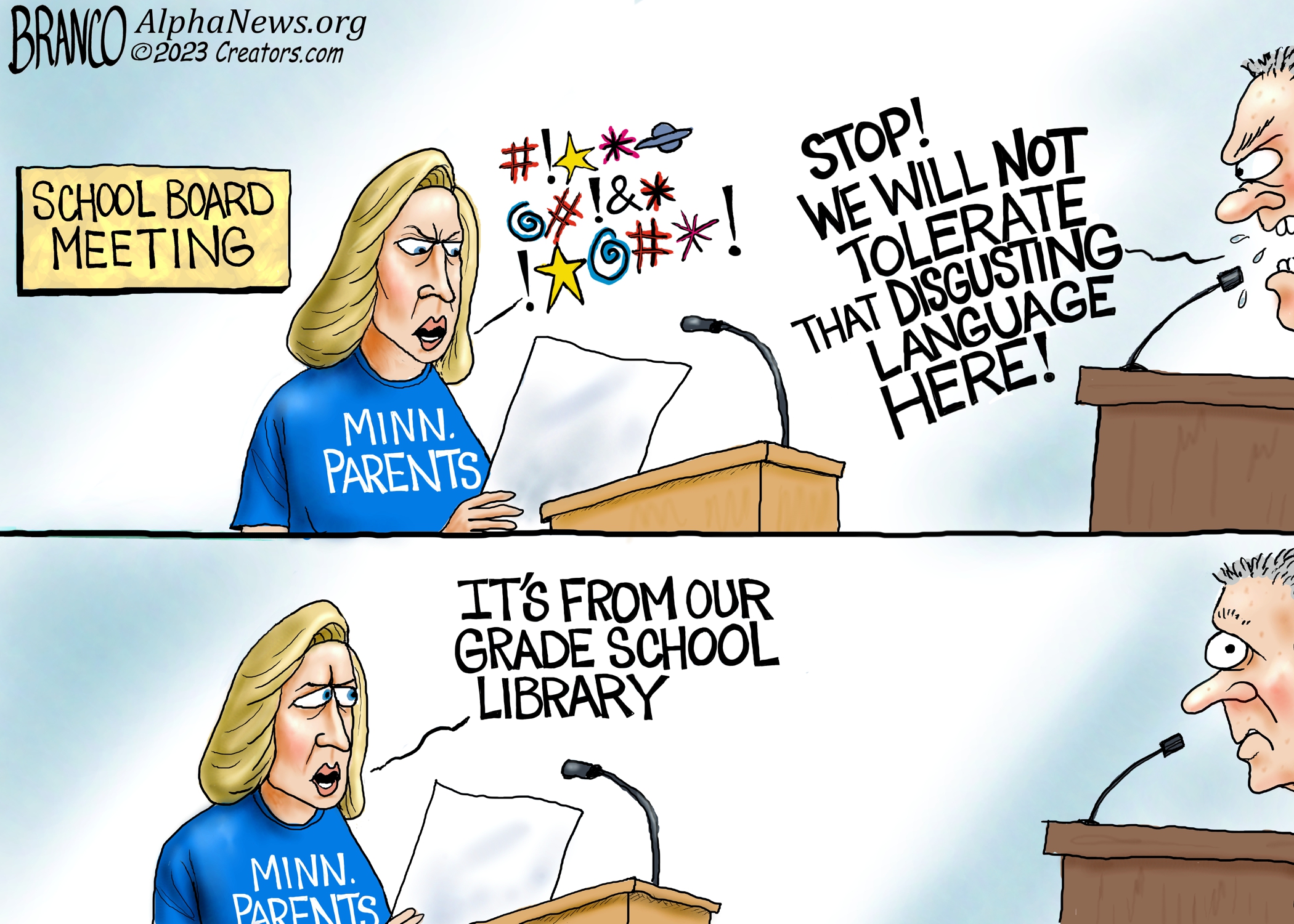 A.F. Branco Cartoon - Schooling Schools - Comically Incorrect