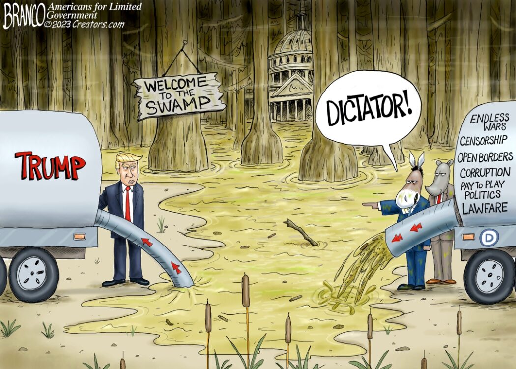 Cartoon – Trump Tried to Drain The Swamp