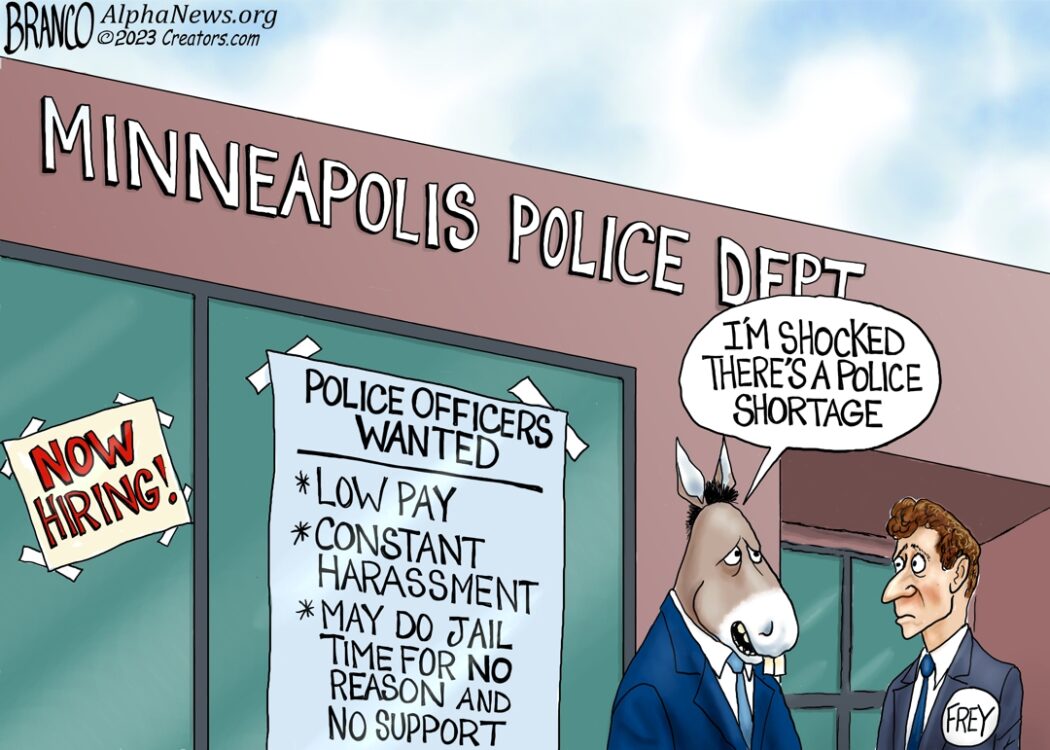 Minneapolis Police Hiring  – Cartoon