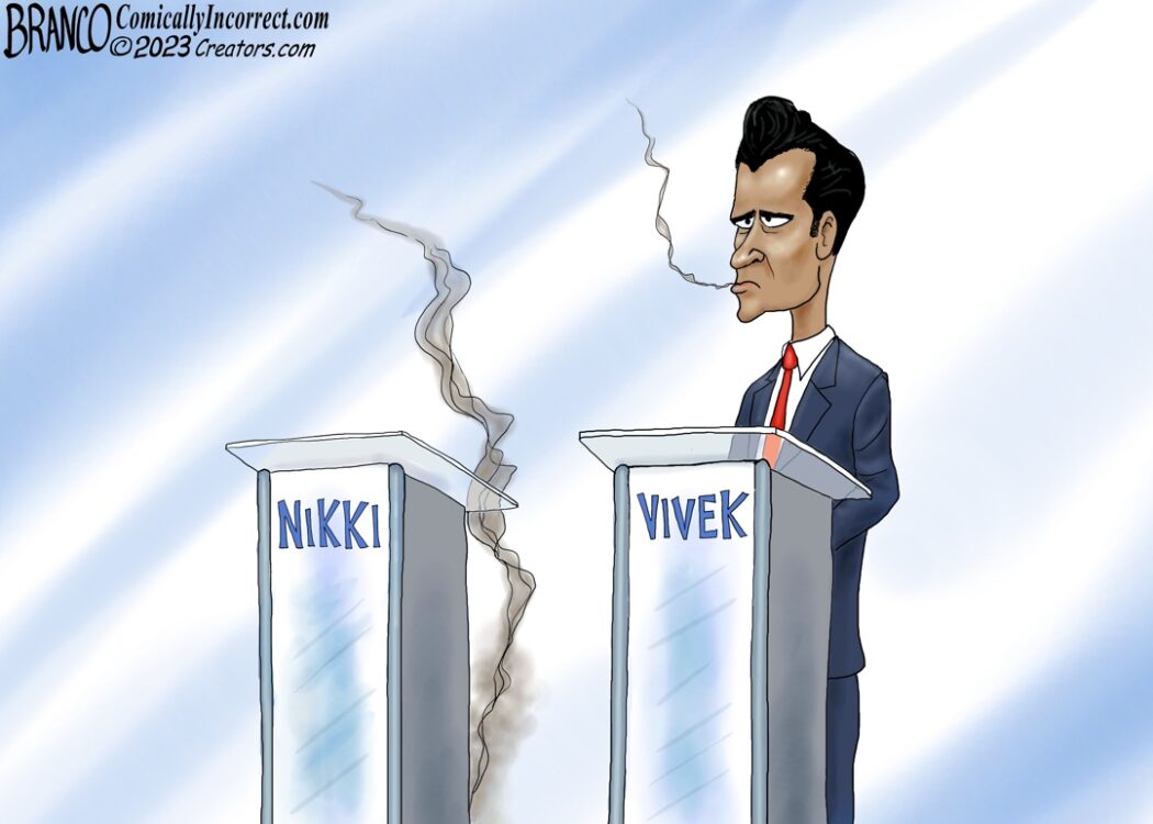 Nikki vs Vivek Debate – Cartoon