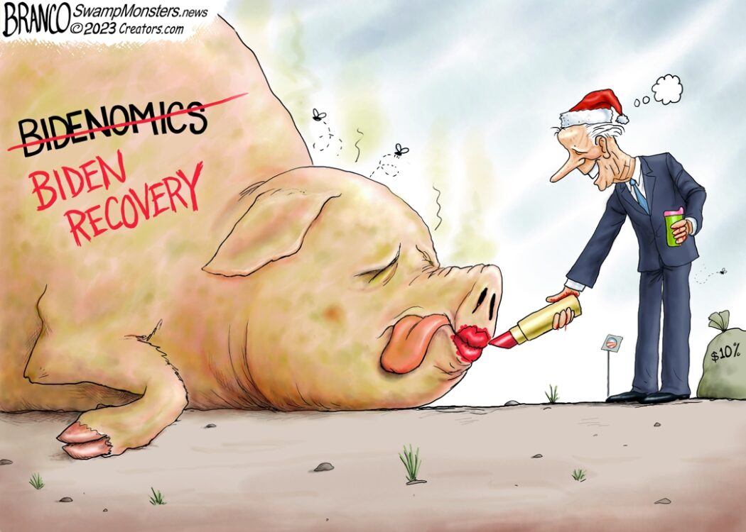 Biden Recovery Lipstick On a Pig – Cartoon