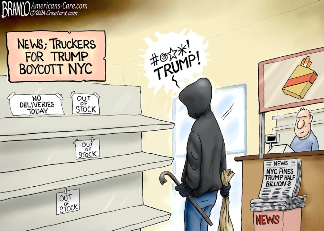 Truckers For Trump Cartoon