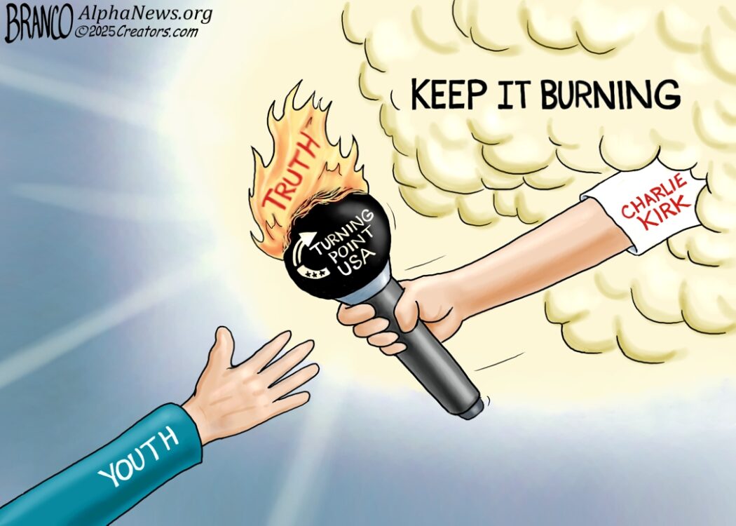 Charlie Passing the Torch of Truth