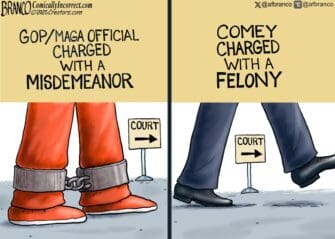 Branco Cartoon – No Comey Perp-Walk?